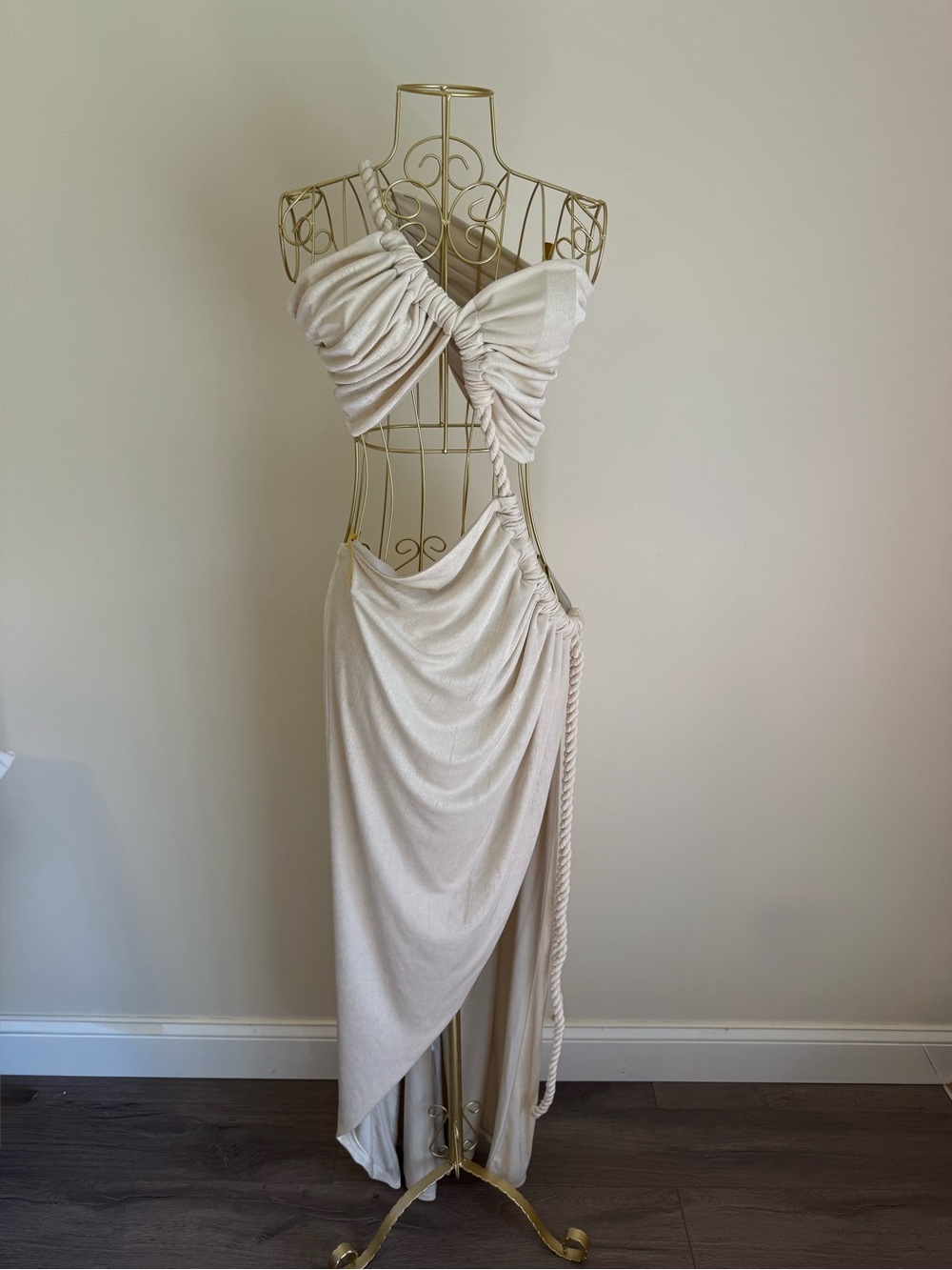 Melani the label Ivory Maxi Dress